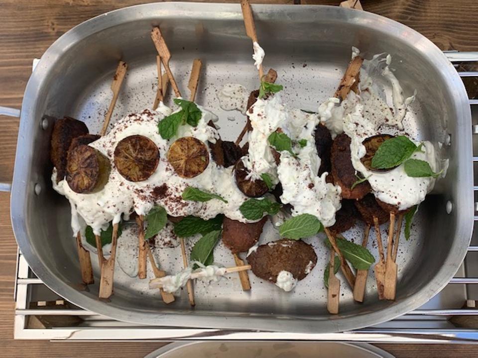 Beyond Meat on a stick