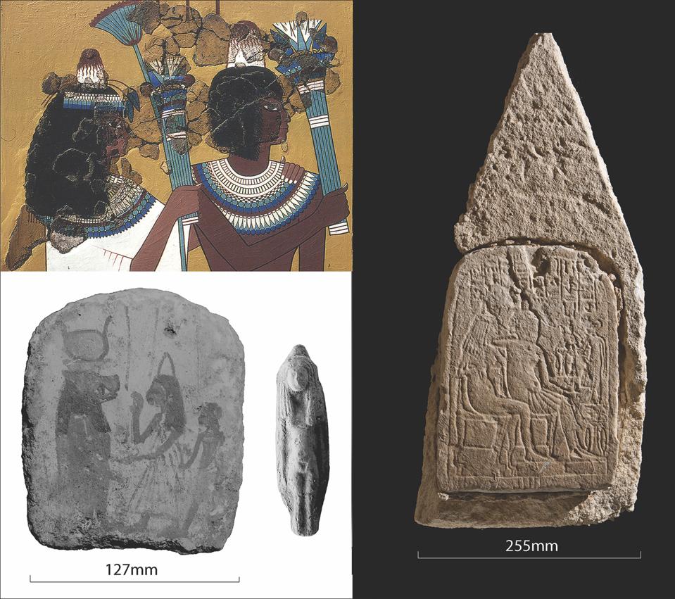 Depictions of head cones from Amarna, Egypt.