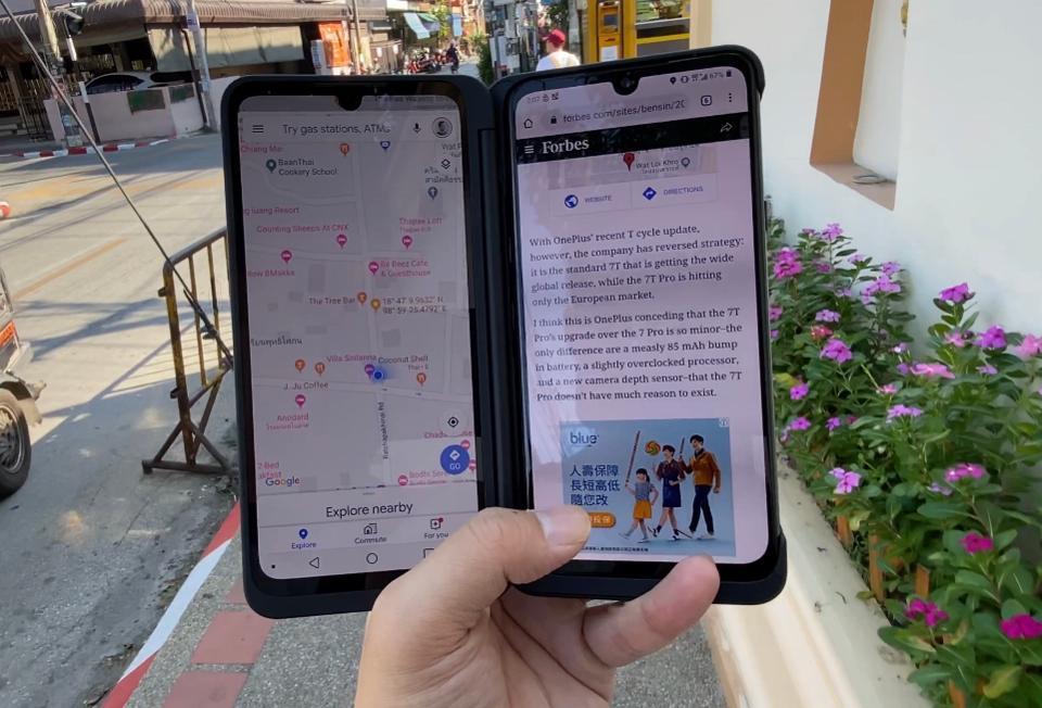 The LG G8X Dual Screen.