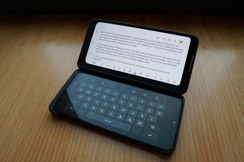 The LG G8X Dual Screen makes good use of the dual displays.