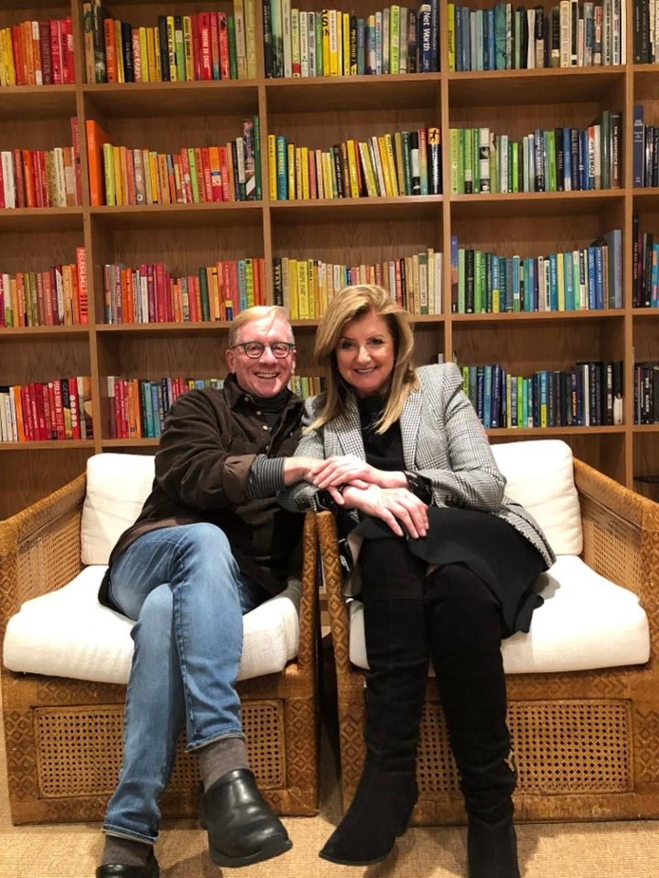Arianna Huffington and me together in her state-of-the-art Thrive Global offices in New York City.
