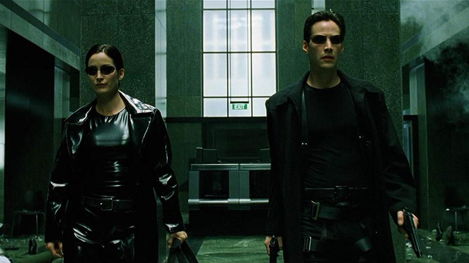 Keanu Reeves and Carrie-Anne Moss in 'The Matrix'