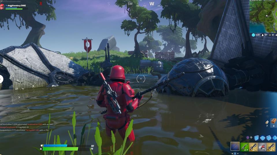 Fortnite Tie Fighter Crash Site Locations Where To Raise Your Banner