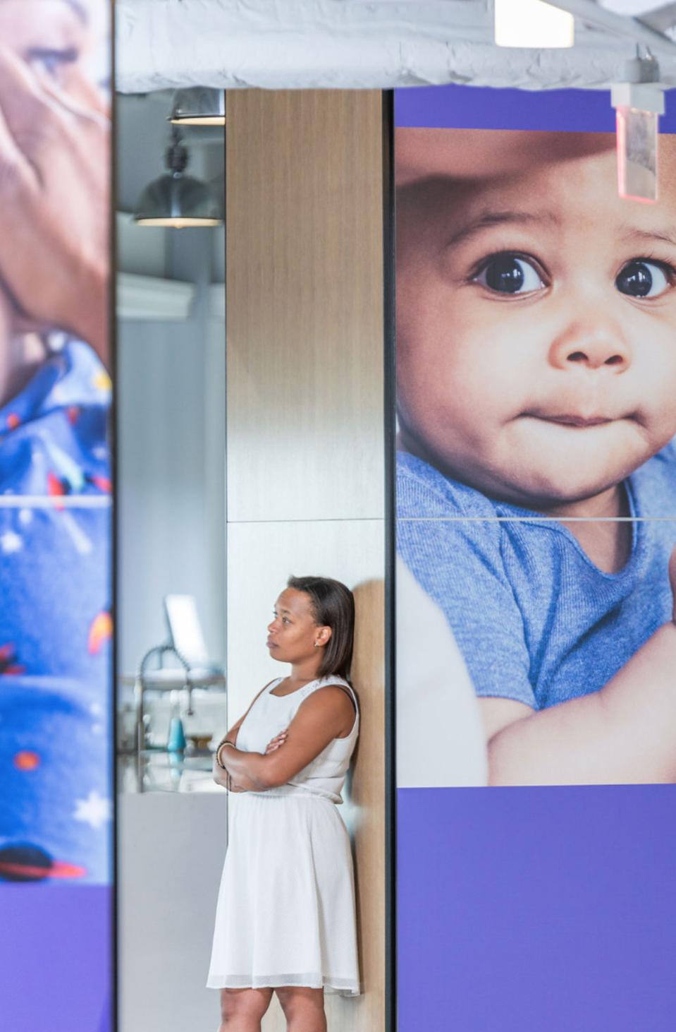Imagery of real March of Dimes mothers and babies are located at strategic points across the office. The team curated specific pieces of art that celebrates motherhood as way to add visual inspiration for staff and visitors.
