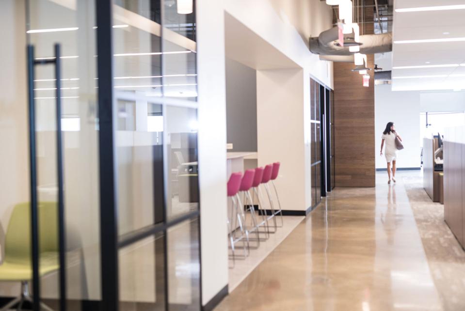 ″The space has warm natural finishes like the wood we introduced throughout the office with some edge, with a little bit of toughness too from the exposed concrete ceilings and some authenticity.″ - Gavin Daniels