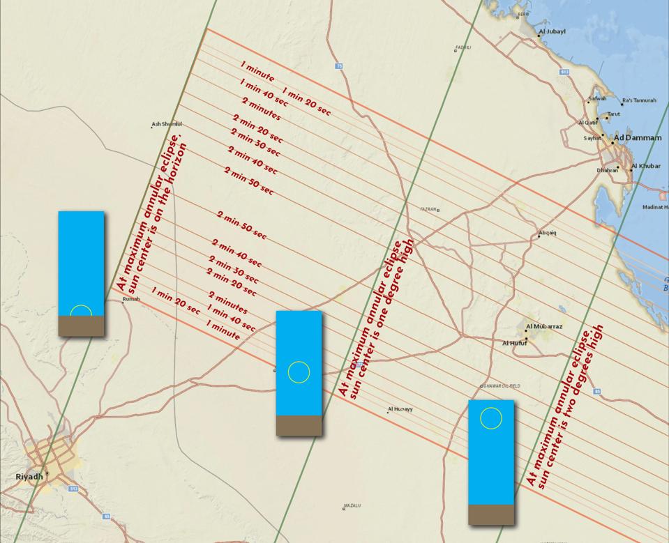 The very best place to watch 2019's annular solar eclipse in in Saudi Arabia to catch the phenomenon at sunrise.