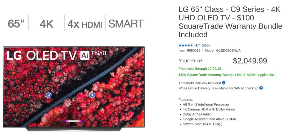 Costco TV deals, TV deals, TV sales, OLED sales, Samsung TV sales, LG tv deals, 