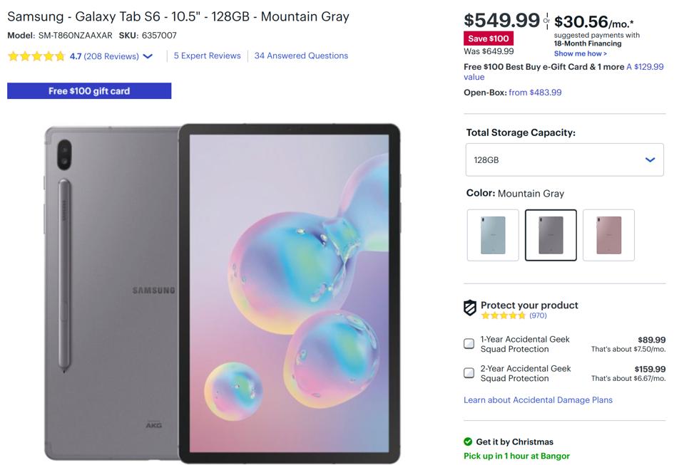 Samsung Galaxy Tab S6, Galaxy Tab, Galaxy tablet sale,