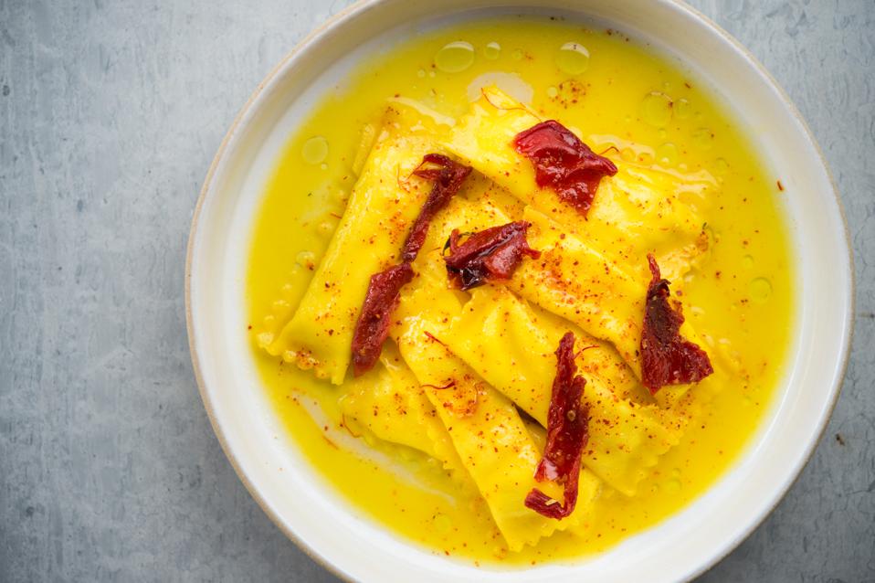 sheepsmilk cheese filled agnolotti