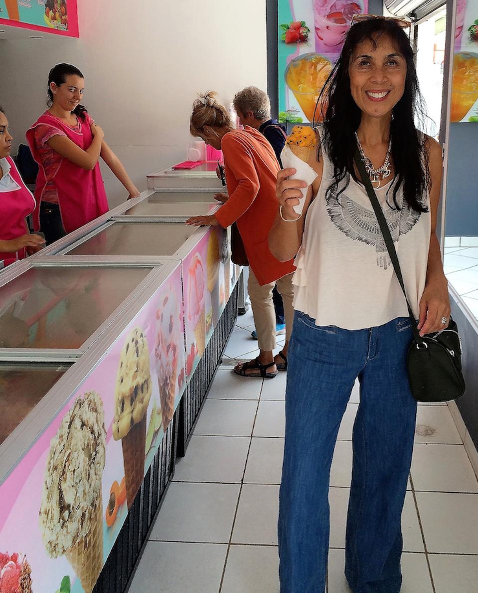 Eating ice cream in Ajijic
