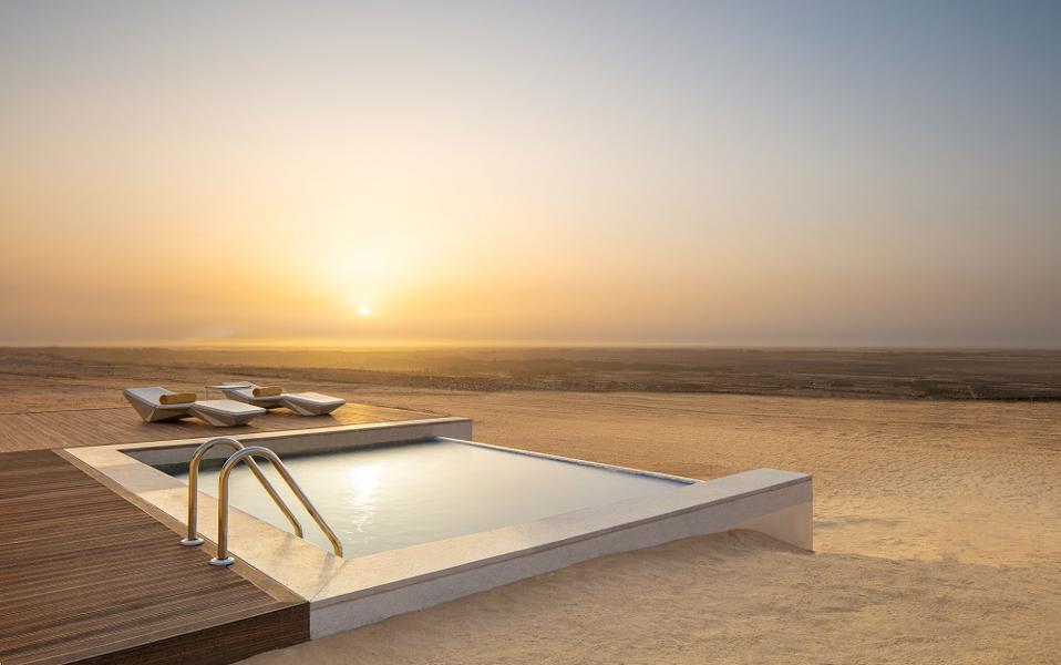 Infinity pool in dessert