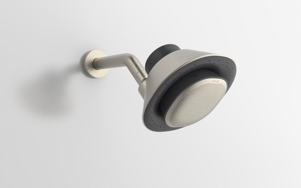 Kohler's new Moxie showerhead + smart speaker, with Alexa built in