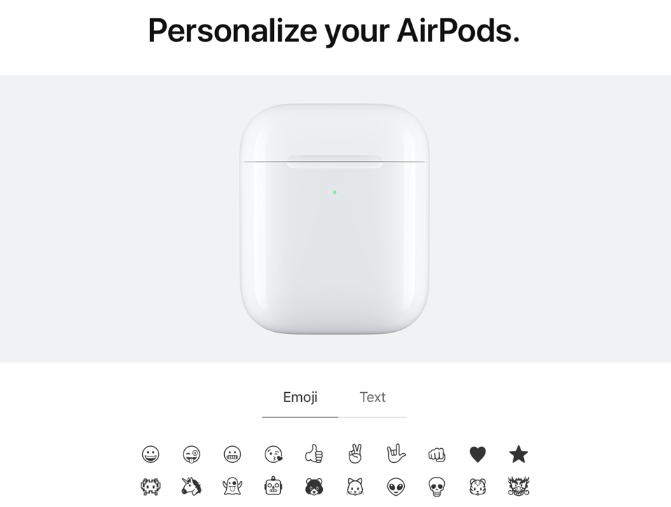 Apple airpods discount personalised
