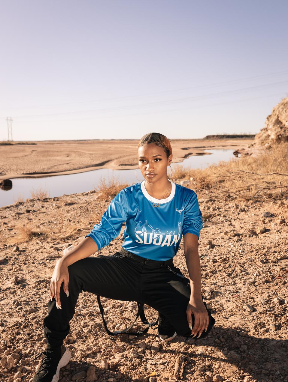 Amal Rudwan, Sudanese model wearing MIZIZI