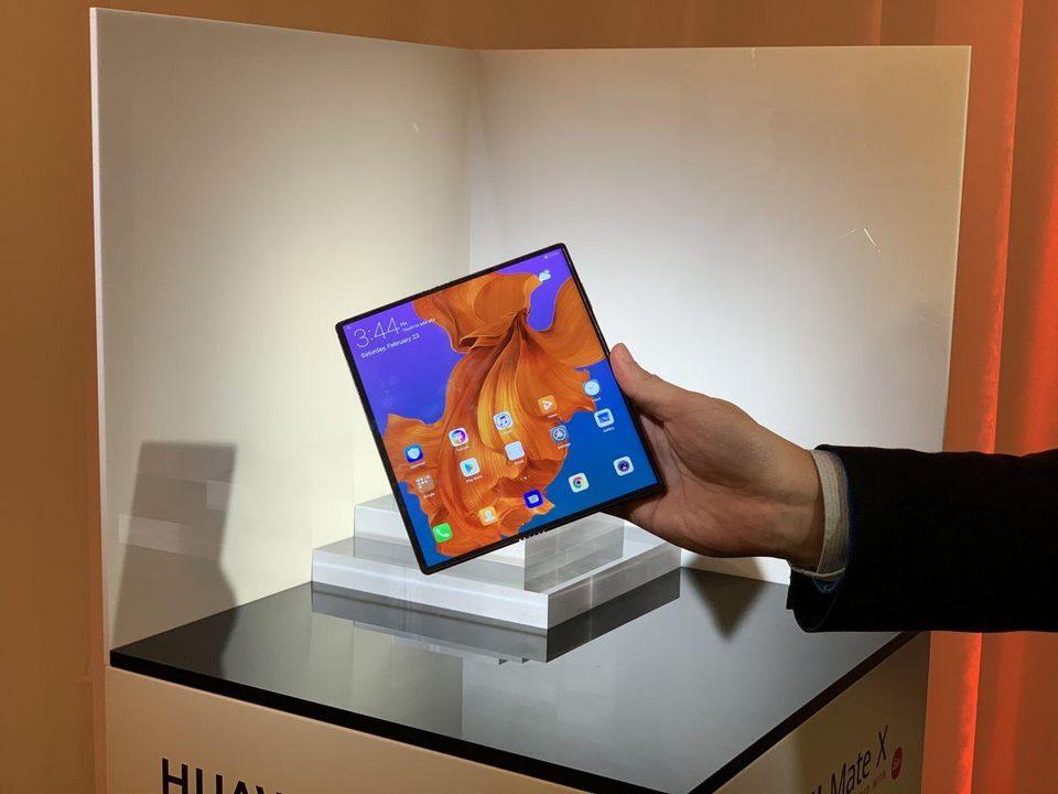 The Huawei Mate X, which was unveiled almost a year ago at the Mobile World Congress.