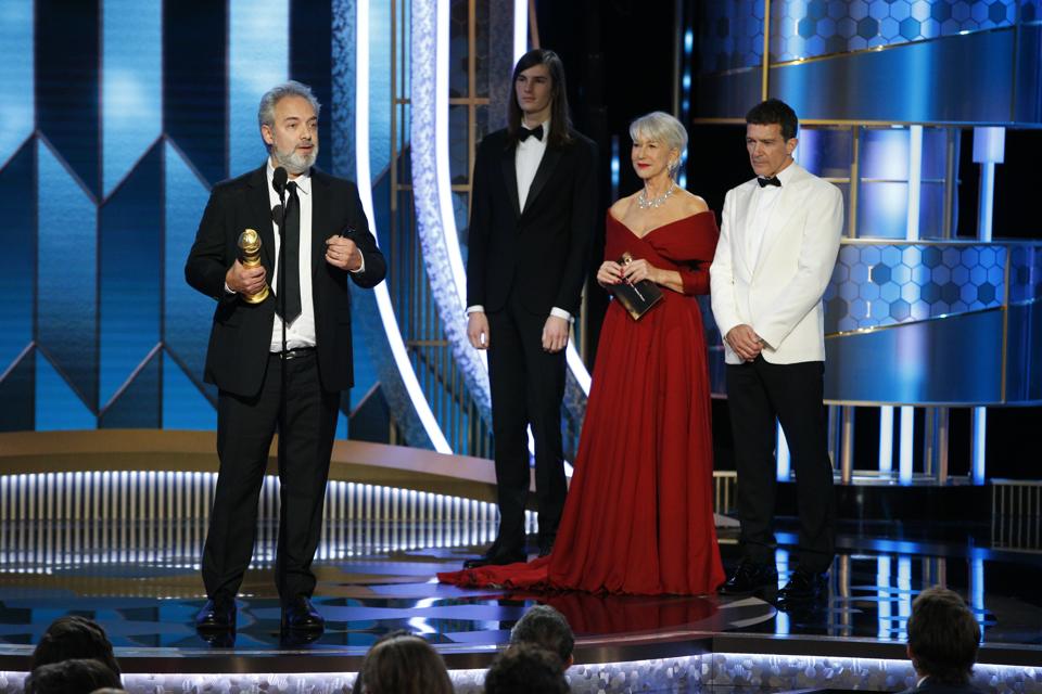 Sam Mendes' war drama '1917' won for Best Drama and he won for Best Director. Photo by Paul Drinkwater/NBCUniversal Media, LLC via Getty Images.