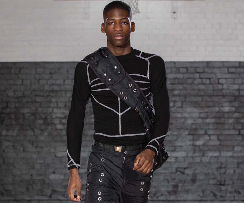 One look from Studio ALCH shown at London Fashion Week Men's January 2020