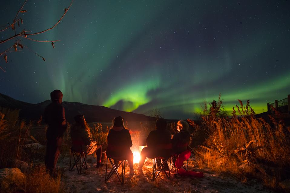 The Lodge at Black Rapids Alaska northern lights