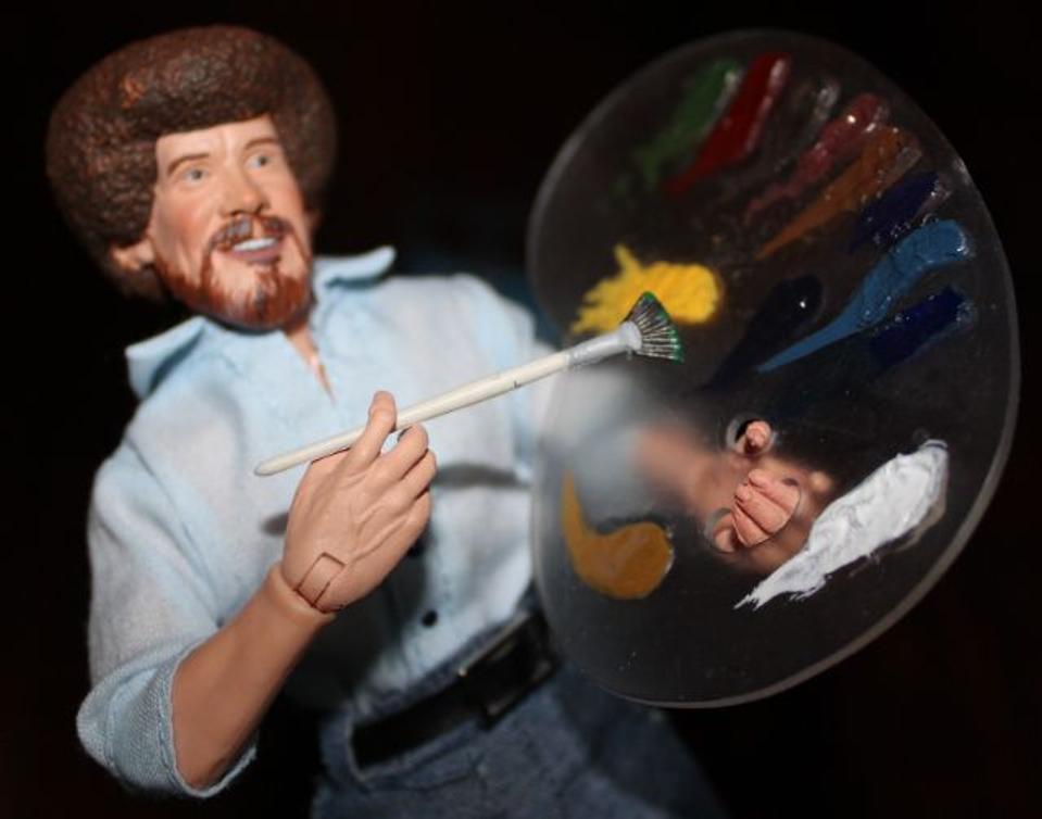Review Tv Painting Icon Bob Ross Gets An Action Figure