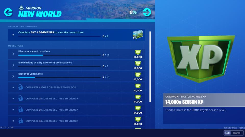 Locked challenges Fortnite