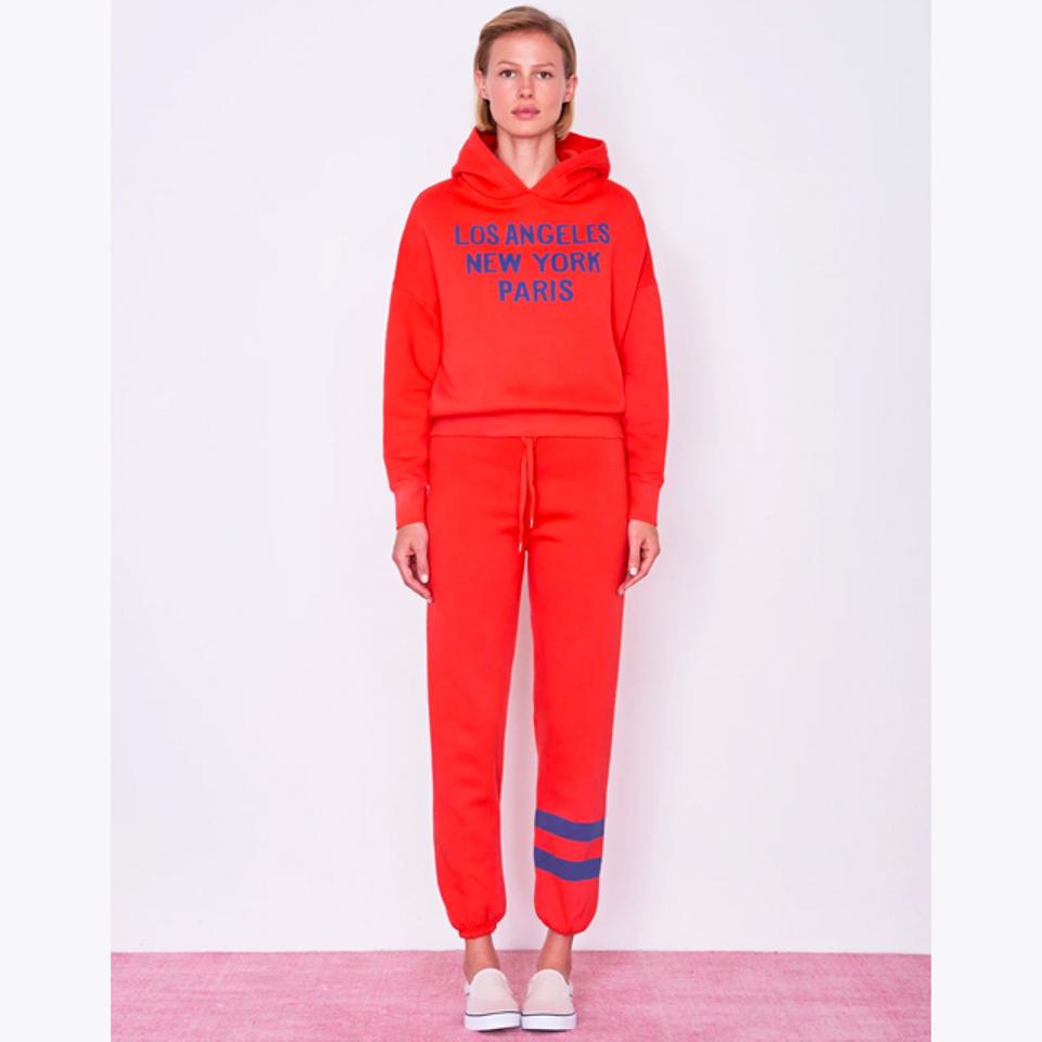Sundry LA NY Paris Hoodie and Stripes Boyfriend Sweatpant