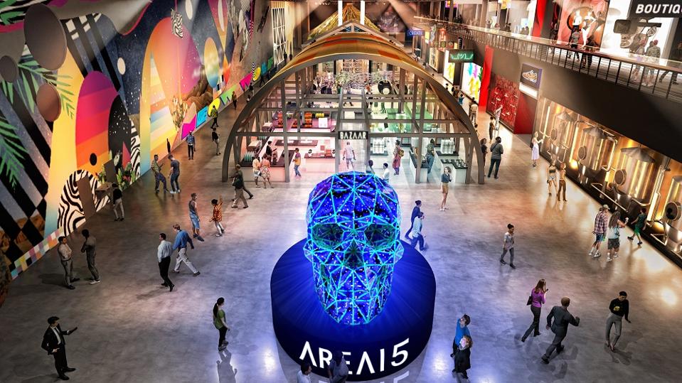 A rendering of new experiential art and entertainment complex Area 15 in Las Vegas.