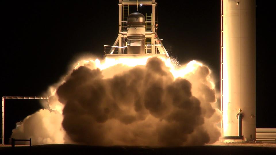 Fire Breaks Out During Firefly Rocket Stage Test