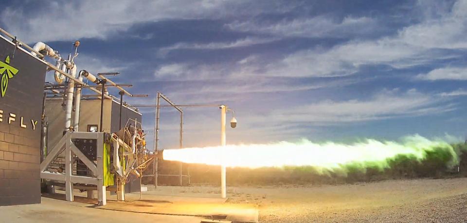 Fire Breaks Out During Firefly Rocket Stage Test