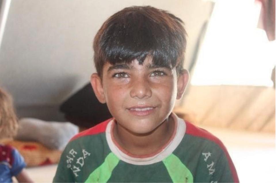 Majd, 9, said he was excited to finally have a chance to learn to read and write through a UNICEF supported Self Learning program launched at the Amal camp for families displaced by the Syrian conflict, located in rural Idlib.