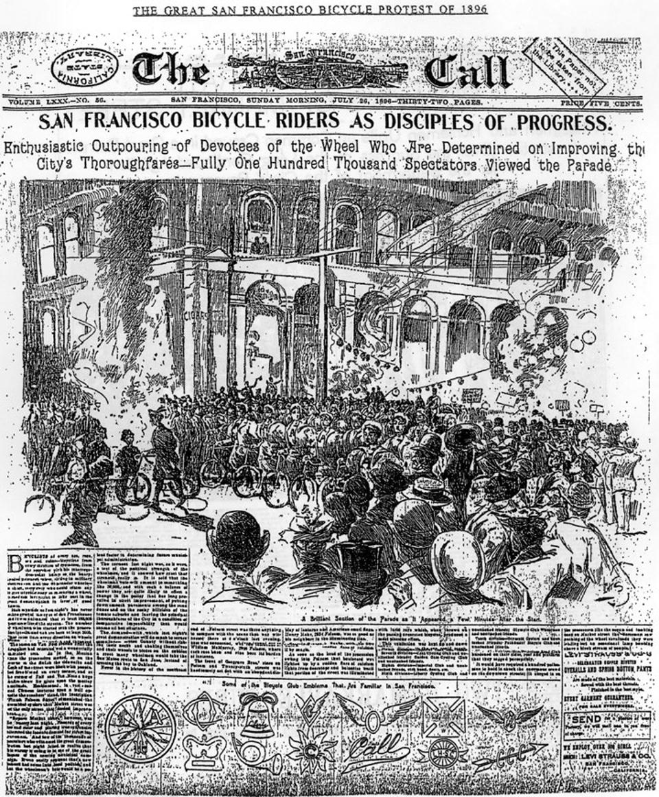 San Francisco Bans Cars From Market Street 124 Years After Bicyclists Called For Primacy