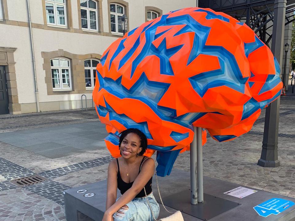 Nathasia Muwanigwa, from Visibility STEM Africa, at the Luxembourg Centre for Systems Biomedicine.