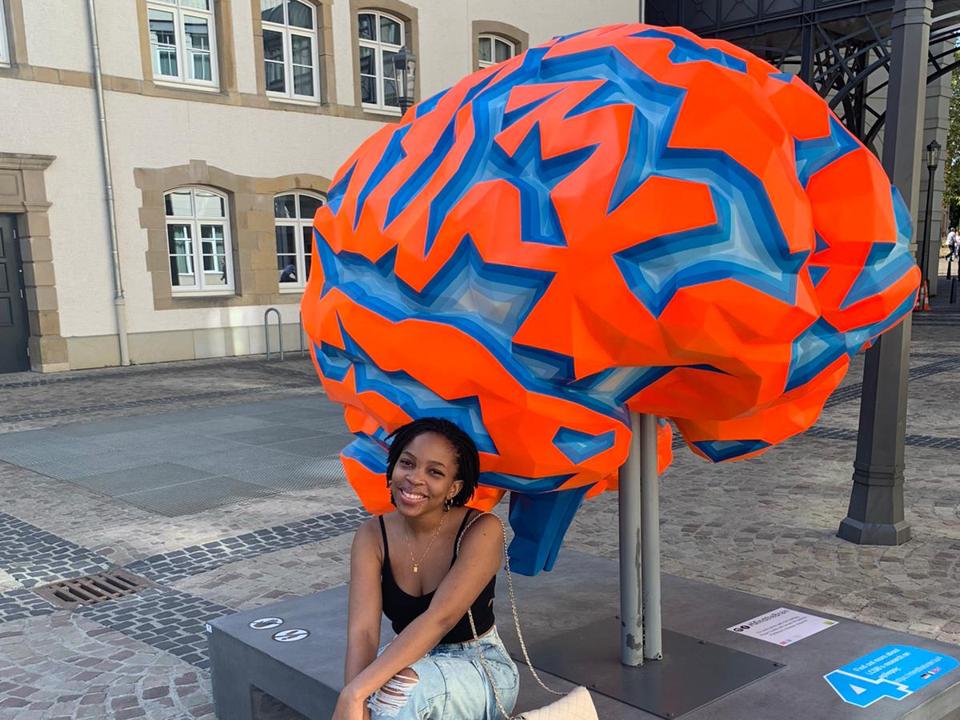 Nathasia Muwanigwa, from Visibility STEM Africa,  at the Luxembourg Centre for Systems Biomedicine. 