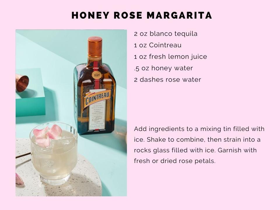 The Honey Rose Margarita with honey water.