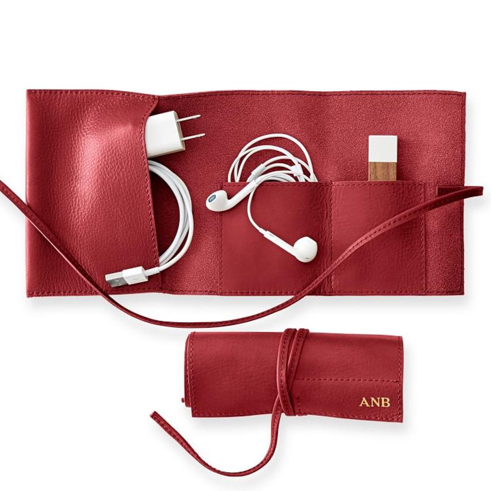 Mark & Graham Leather Charger Roll Up