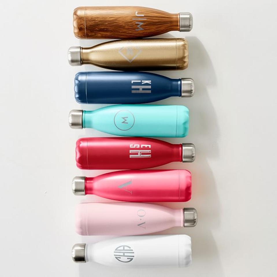S'well monogrammed water bottle from Mark & Graham