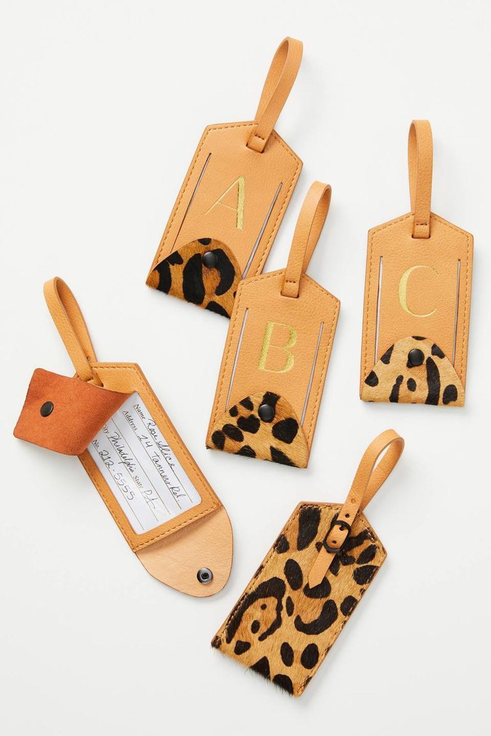 Mongrammed luggage tag from Anthropolgie