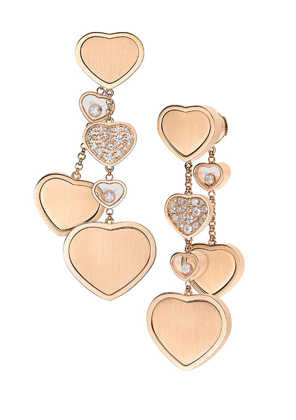 Earrings from the Chopard Happy Hearts – Golden Hearts collection.