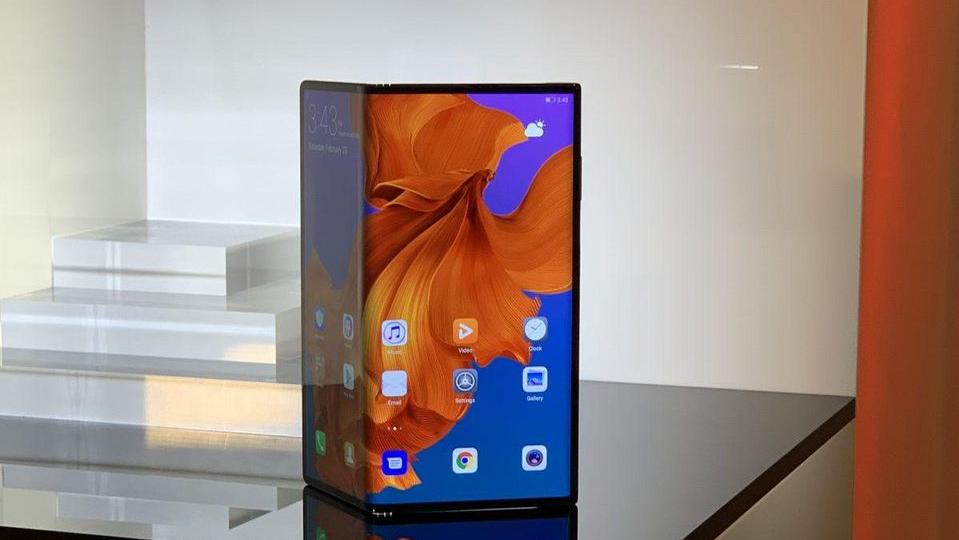 The Huawei Mate X, unveiled for the first time at Mobile World Congress 2019.