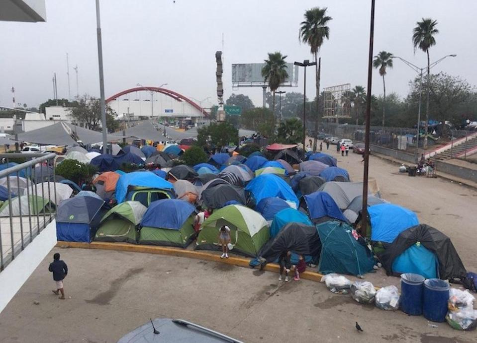 UNICEF is providing urgently needed support for migrant children and families stranded in tent encampments in Matamoros, Mexico, just over the red-arched bridge from Brownsville, TX.