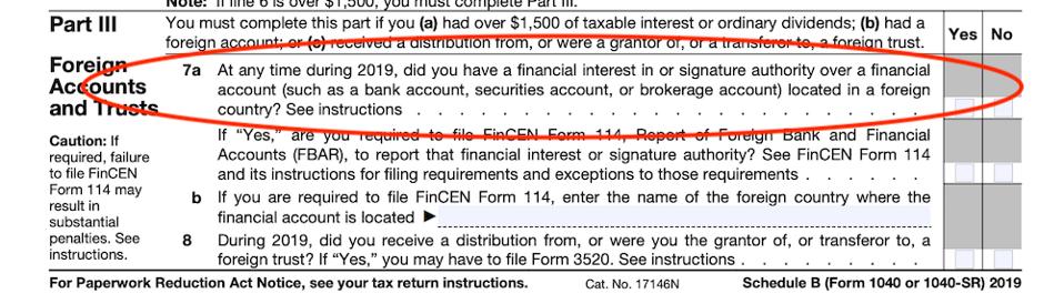 Part III of Schedule C regarding offshore