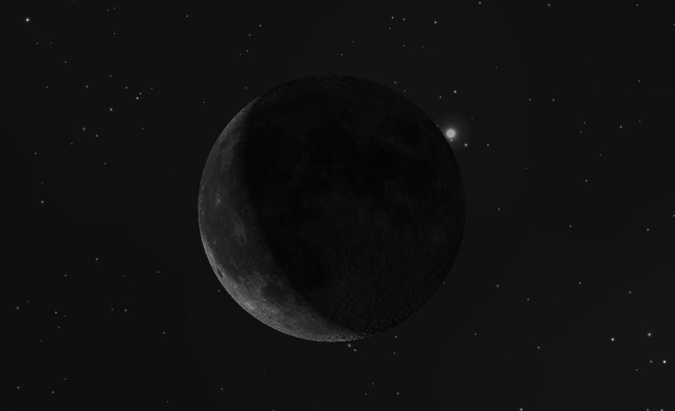 Some locations will only be able to see Mars reappear from behind the moon.