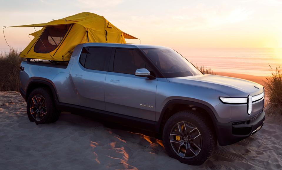 The Rivian R1T pickup goes into production in late 2020.