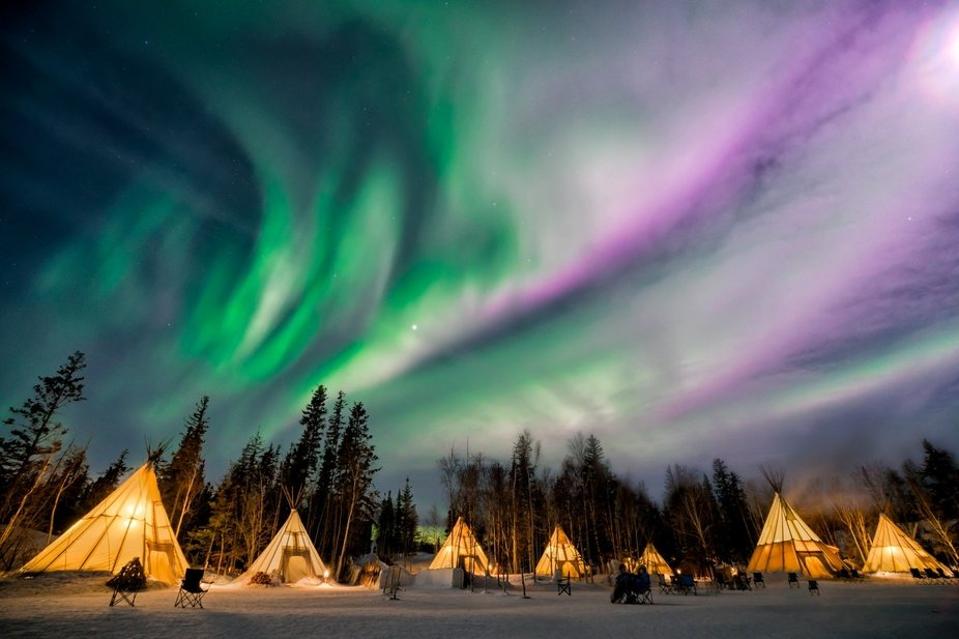 The northern lights in Canada, by Sabrina Joseph.
