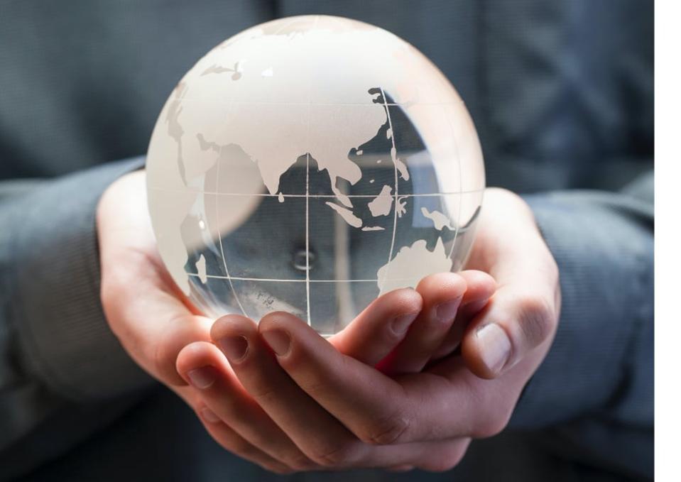 The planet in a man's hands