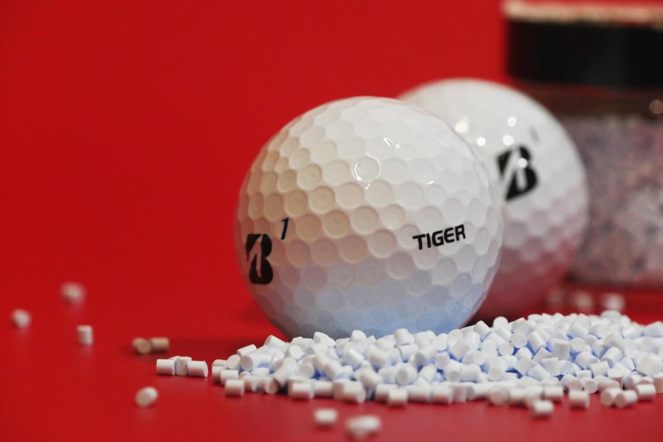 Bridgestone new TOUR B golf balls with REACTIV cover technology.