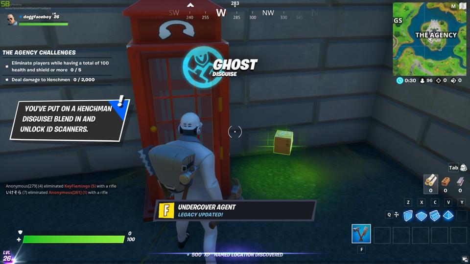 The Agency Phone Booth Location Fortnite