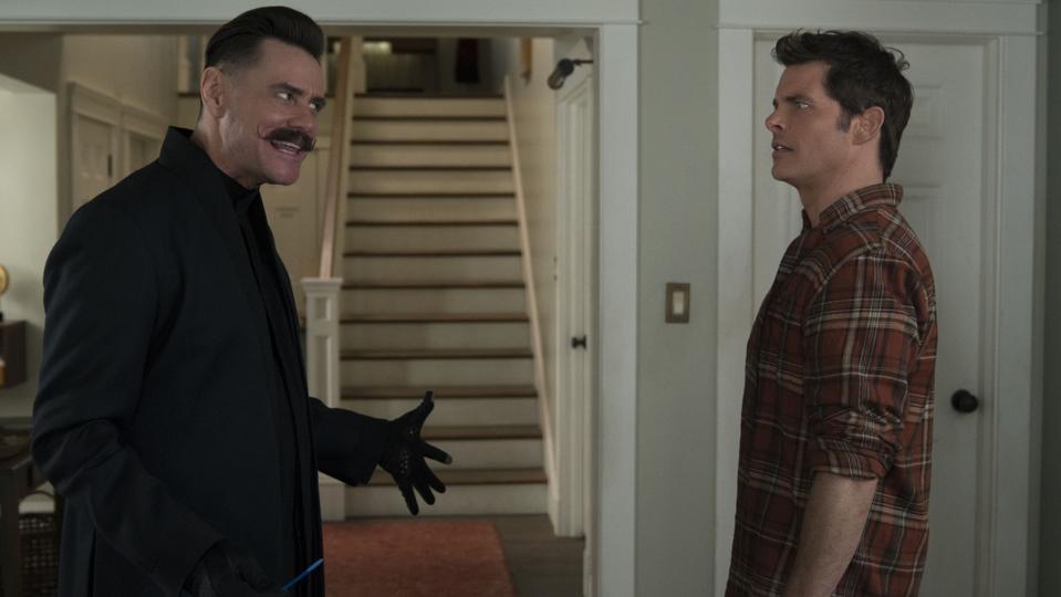 Jim Carrey and James Marsden in 'Sonic the Hedgehog'