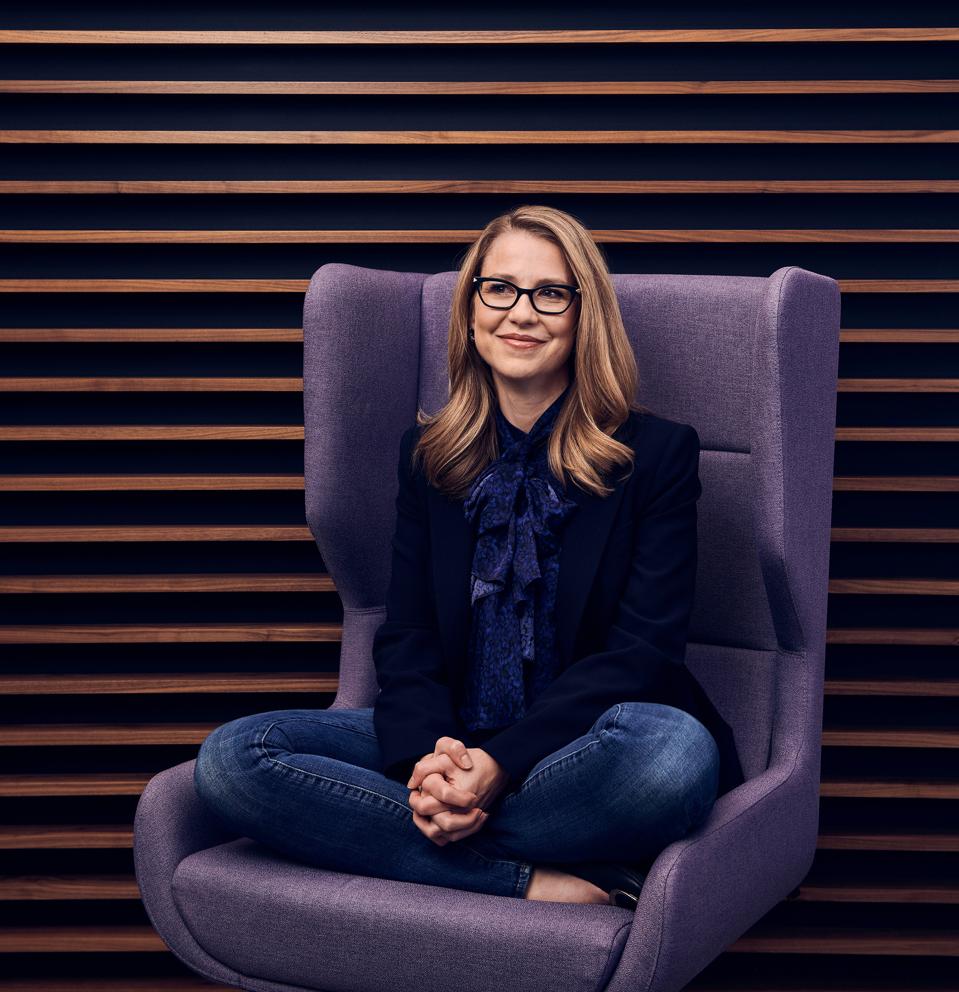 Chief Financial Officer Alesia Haas admits that Coinbase's monthly profitability swings with price of bitcoin.