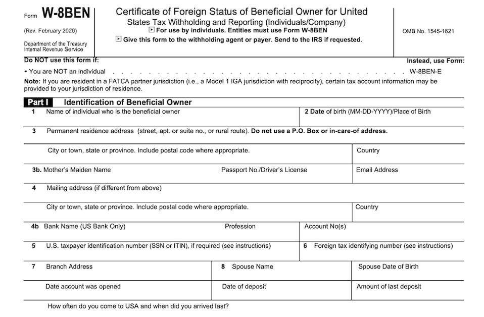 Fake Tax Return Template