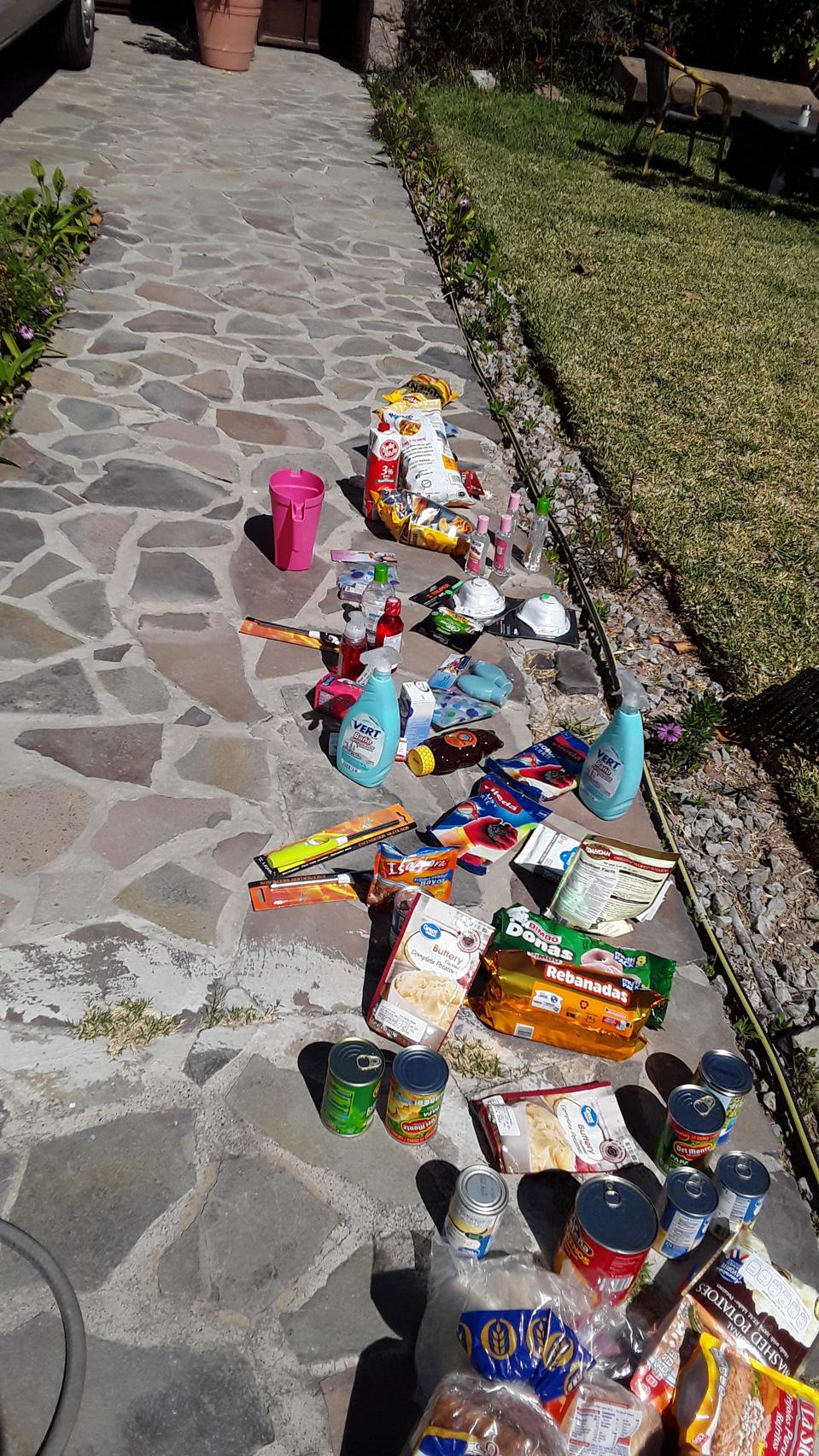 Disinfecting household items in the sun in Mexico
